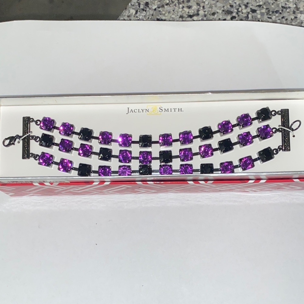 Jaclyn Smith Amethyst and Ebony Bracelet